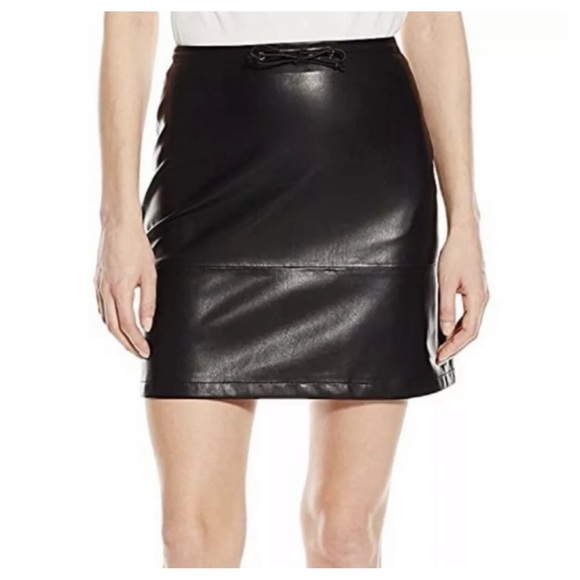 French Connection Atlantic Faux Leather Skirt - Picture 1 of 9